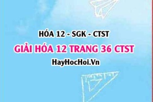 Giải Hóa 12 trang 36 Chân trời sáng tạo SGK